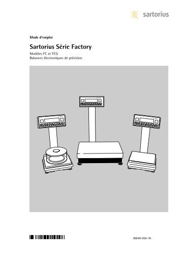Sartorius Série Factory