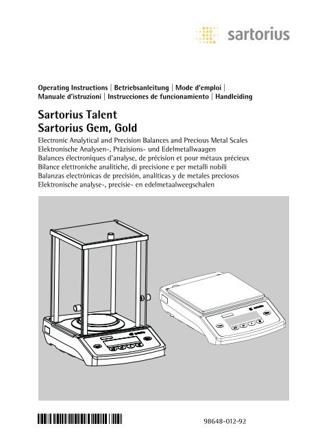 Sartorius Talent Sartorius Gem, Gold