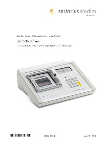 Sartocheck® mini - Sartorius AG