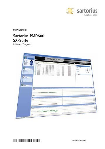 PMD500: SX-Suite - Sartorius AG