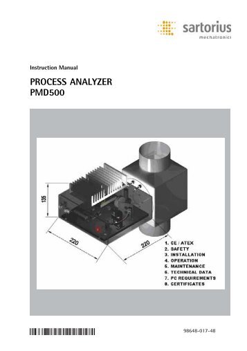 MAN-PMD500 PROCESS ANALYZER-e - Sartorius