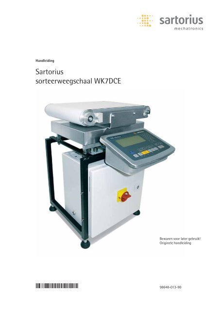 Sartorius sorteerweegschaal WK7DCE - Sartorius AG