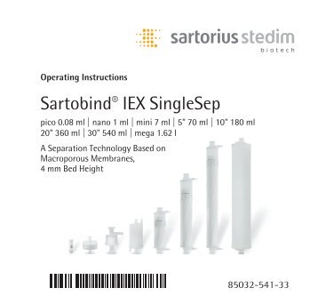 Sartobind® IEX SingleSep - Sartorius