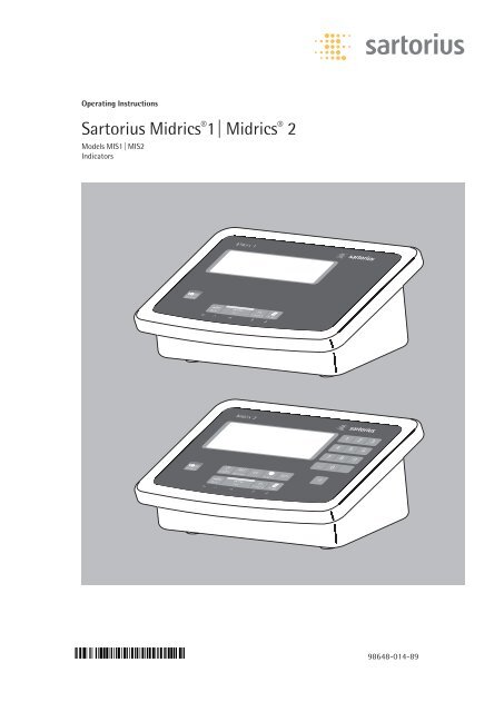 Sartorius Midrics®1| Midrics® 2