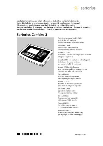 Sartorius Combics 3 - 11spr.