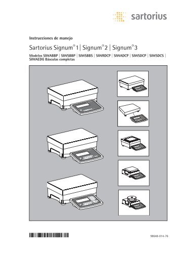 Sartorius Signum®1| Signum®2 | Signum®3