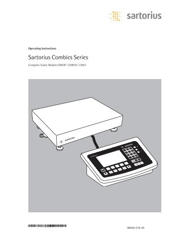 MAN-Combics Complete Scale CAW3P CAW3S CAH3-e - Sartorius