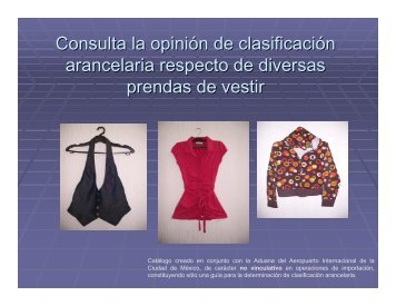 Consulta la opinión de clasificación arancelaria respecto de ...