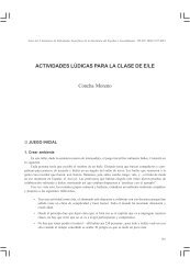 ACTIVIDADES LÚDICAS PARA LA CLASE DE E/LE Concha Moreno