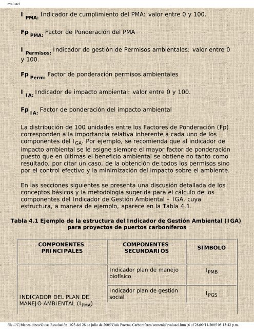 Guía ambiental para puertos carboníferos. - Ministerio de Ambiente ...