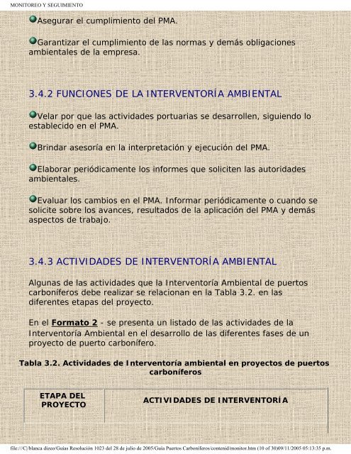 Guía ambiental para puertos carboníferos. - Ministerio de Ambiente ...