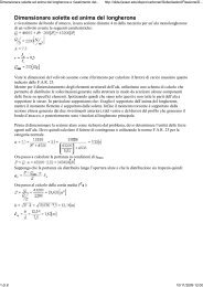 Esempio di dimensionamento e calcolo di un longherone