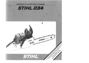 PDF. Manual Motosierra Stihl 034 - Suideia