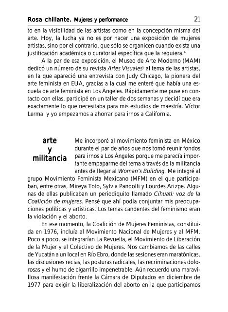 Rosa Chillante, mujeres y performance en México - Nodo 50