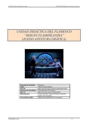 UNIDAD DIDÁCTICA DEL FLAMENCO “MOS EN FLAMOSLANDIA ...