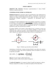 1 DUREZA BRINELL OBJETIVO DEL ENSAYO. Determinar ...