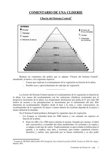 Comentario de una cliserie Sistema Central