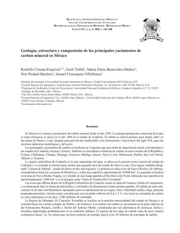 Geología, estructura y composición de los principales yacimientos ...