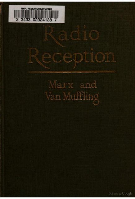 Radio reception - Antique Clock & Radio Reference Materials