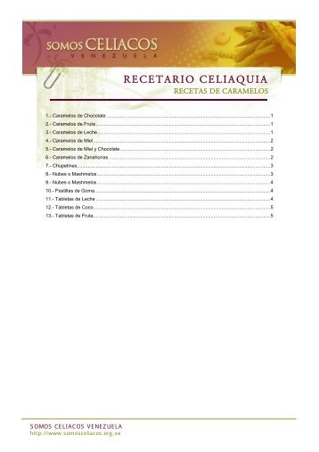 RECETARIO CELIAQUIA - Fundación Celiaca de Venezuela