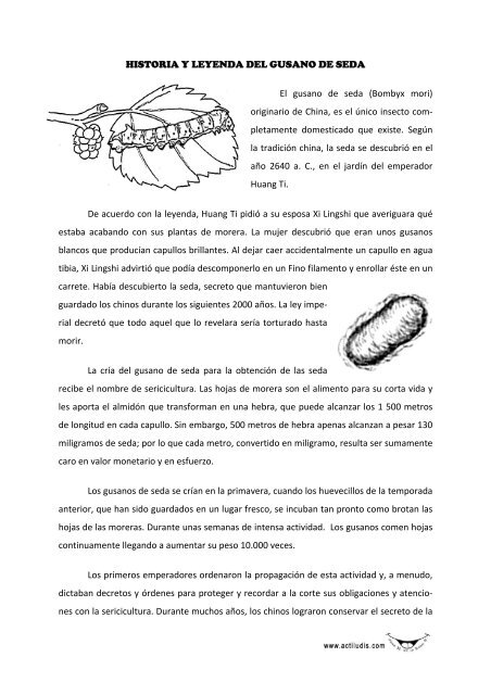 soñando cuentos: LOS GUSANOS DE SEDA.