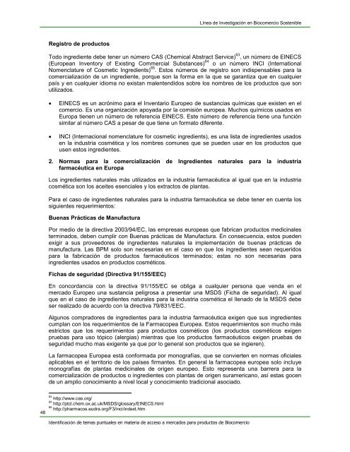 Línea de Investigación en Biocomercio Sostenible ... - CAF