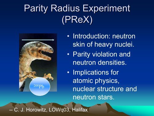 Parity Radius Experiment (PReX)