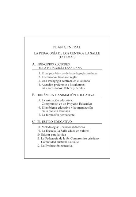 principios básicos de la pedagogía lasaliana - La Salle Distrito ARLEP