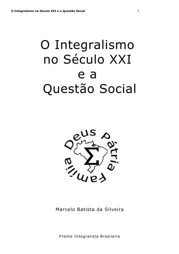 O INTEGRALISMO COMO UM MOVIMENTO VOLTADO AO SOCIAL