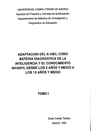 3 ADAPTACION DEL K-ABC, COMO BATERíA DIAGNOSTICA DE ...