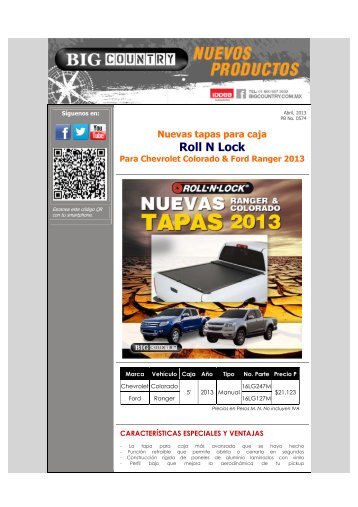 Nuevas tapas para caja Roll N Lock - Big Country