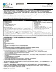 Form 1115 Borrower Certificate - Freddie Mac