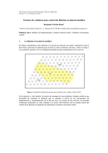 Técnicas de voladuras para control de dilución en ... - Blast Consult