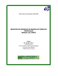 MEDICIÓN DE DENSIDAD DE MADERA EN ÁRBOLES ... - Rainfor