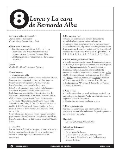 Lorca y La casa de Bernarda Alba 8