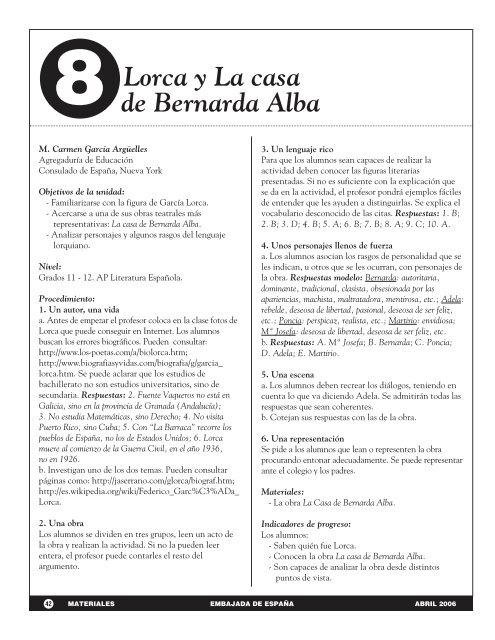 Lorca Y La Casa De Bernarda Alba 8