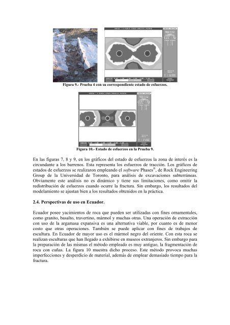 fragmentacion de roca con argamasa expansiva - DSpace en ESPOL