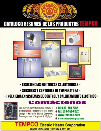 catalogo resumen de los productos tempco - Tempco Electric Heater ...