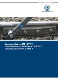 Juntas aislantes MT & ETW 1 (PDF, 0 - Elektro Thermit GmbH & Co KG