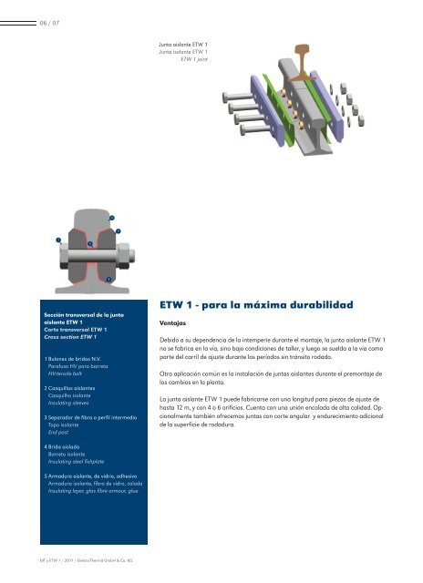 Juntas aislantes MT & ETW 1 (PDF, 0 - Elektro Thermit GmbH & Co KG