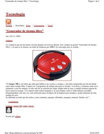 Doblecero.com Saytes Robot Aspirador Jasper 700