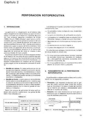 Perforación rotopercutiva.pdf - Secretaria de Estado Minería