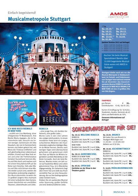 Opern- Show- und Konzertfahrten - AMOS Reisen
