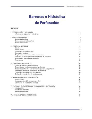 Barrenas e Hidráulica de Perforación - cedip