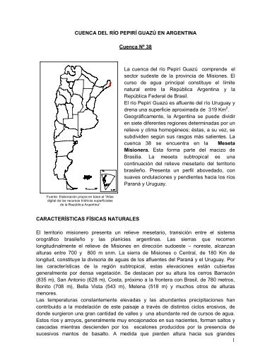 38 cuenca propia del rio pepiri-guazu en argentina - Subsecretaría ...