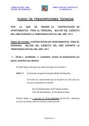 PLIEGO DE PRESCRIPCIONES TECNICAS - Ejército del Aire