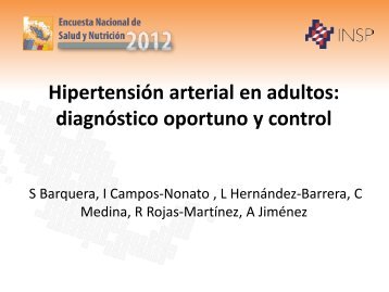 Hipertensión arterial en adultos: diagnóstico oportuno y control ...