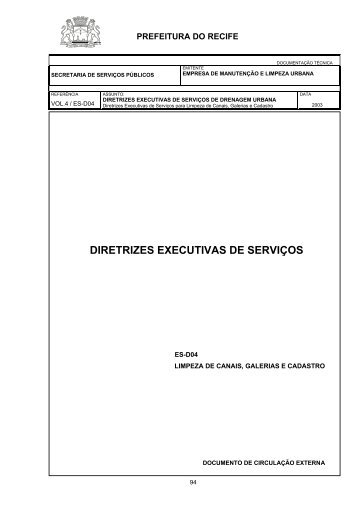 Limpeza de canais, galerias e cadastro - Prefeitura do Recife