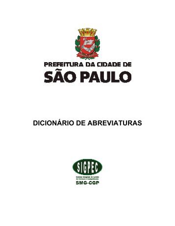 DICIONÁRIO DE ABREVIATURAS DA PMSP - Secretaria Municipal ...