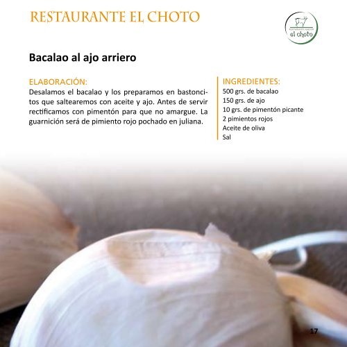 libro de recetas - Hostecor